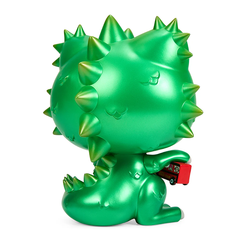 Hello Kitty® Kaiju Cosplay 8" Vinyl Art Figure - Metallic Green Edition - Image 7